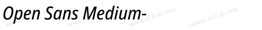 Open Sans Medium字体转换